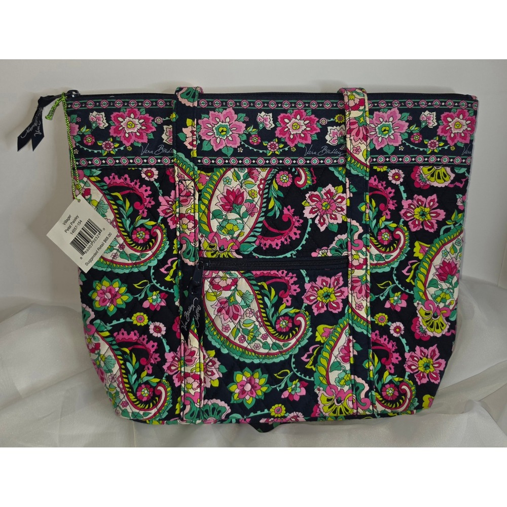 Vera Bradley Petal Paisley Villager Tote Bag and Pouch Set 14557-154 NWT - Picture 15 of 15
